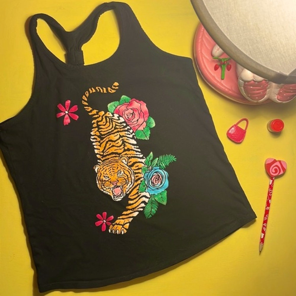 Tiger & Flowers Graphic 🐅 💗 The Children’s Place Girls Tank top